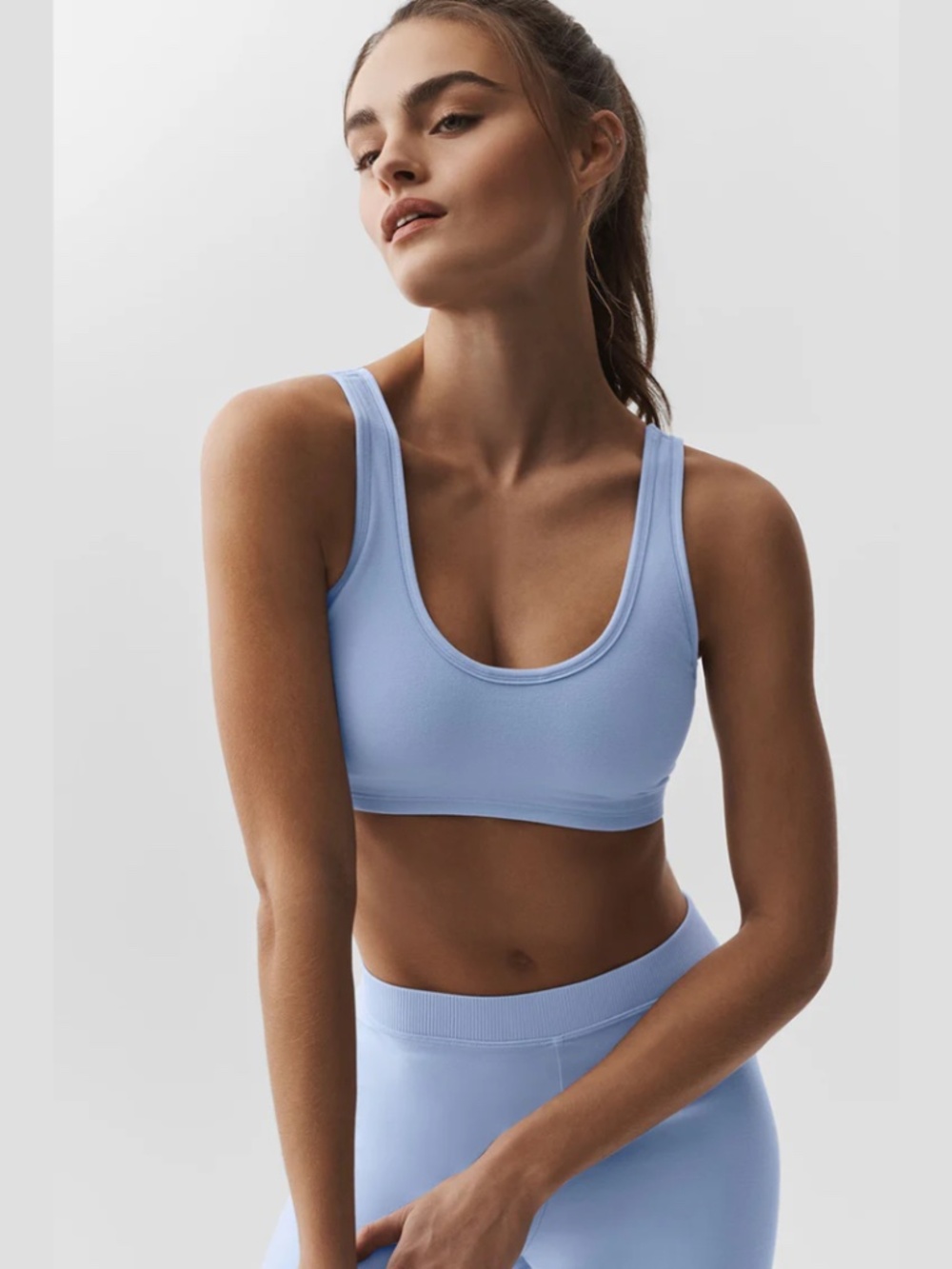 Alosoft Center Stage Bra, Size M, in Light Provence Blue - Picture 12 of 14